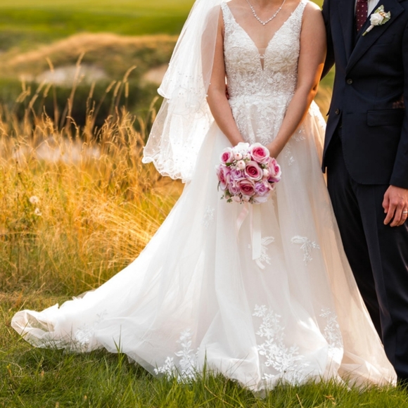Wedding Dress & Veil - Picture 4 of 14